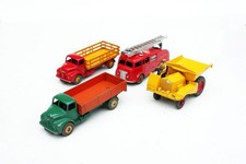 DINKY TOYS RAKE OF 4 955 FIRE ENGINE, 962 DUMP TRUCK, 531 LEYLAND, 532 COMET LO