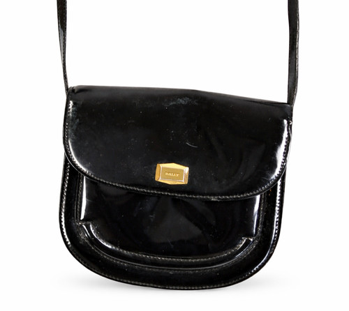 Vintage bally black patent - black,