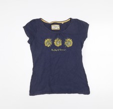 Peter Storm Women's Blue Floral Cotton T-Shirt Size 14