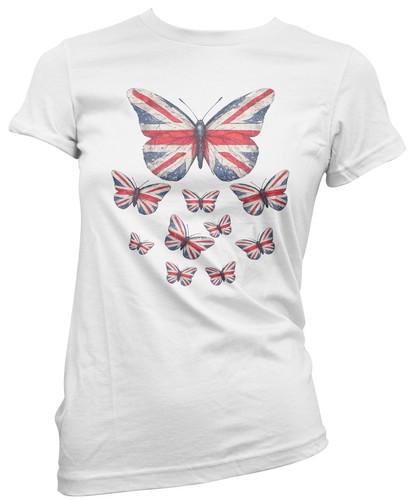 Union jack butterfly womens - butterfly,