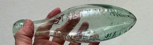 Vintage glass torpedo bottle - vintage,