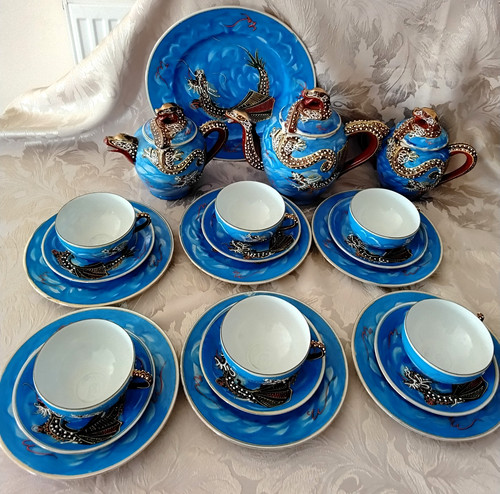 Vintage blue japanese - blue,