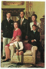 Postcard The Royal Family at Buckingham Palace c1970 Queen Elizabeth II