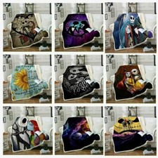 The Nightmare Before Christmas Faux Fur Fleece Soft Thick Blanket Throw Sofa Bed