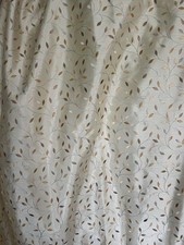 PAIR LONG IVORY FAUX SILK