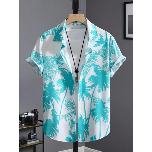 Mens hawaiian shirt tropical - shirt,
