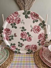 Emma Bridgewater Birch Roses Round Garden Drinks Tea Tray Large  38cms New