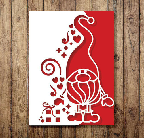 Christmas gnome border metal - border,