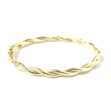 9ct Gold Twisted Bangle Ladies