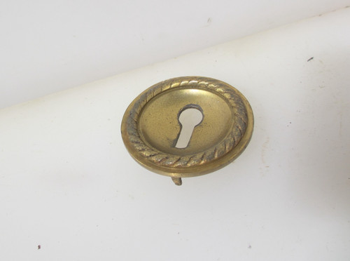Vintage brass keyhole cover - keyhole,