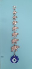 Elephant Turkish Good Luck Eye Hanging Wall Indian Decor Decoration