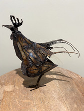 bronze effect metal chicken figurine ornament Cockerel Chicken xmas gift