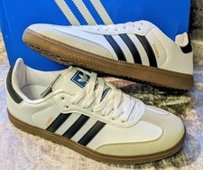 Adidas Originals Mens Samba's OG Trainers UK Size 9 White/Black