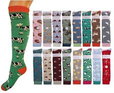 2 Pairs Ladies Knee High Fully Cushioned Cotton Long Wellington Boot Welly Socks