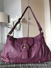 Modalu handbag Purple Soft Real Leather Hobo Shoulder bag 
