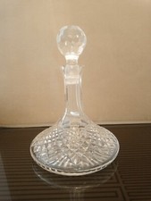 Vintage Waterford sined Ships Decanter Irish Lismore Cut Crystal& Stopper Alana