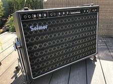 Selmer Zodiac Amplifier Twin 50 1965 with  rare Chrome Stand , Great Cond !