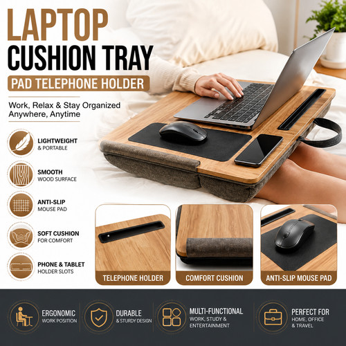 Portable laptop cushion lap - laptop,