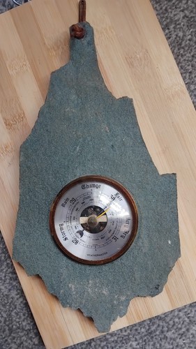 Slate wall barometer - slate, weather
