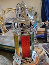 Silver ramadan fanous lantern - fanous,