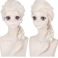 Frozen Cosplay Elsa Anna Fancy Dress Hairpiece Wig Womens