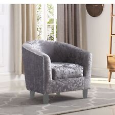 Velevt Fabric Tub Chair Armchair Club Chair for Dining Living Office Room & Cafe