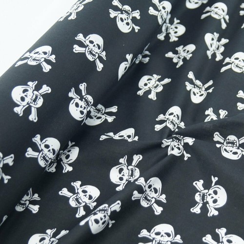 Polycotton fabric skull - polycotton, &