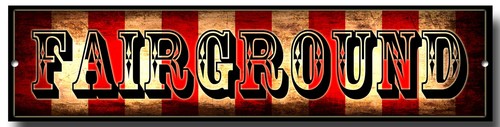 Fairground metal sign vintage - fairground, sign,vintage