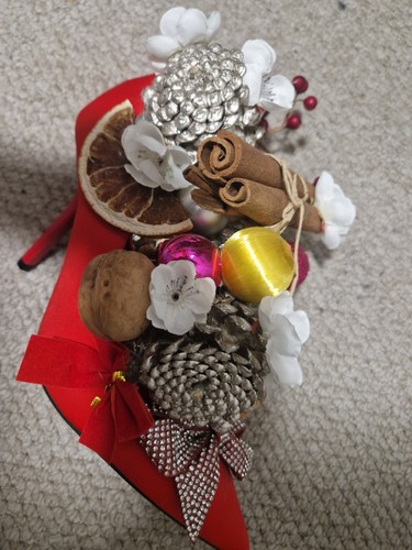 Christmas high heel shoe - high, table