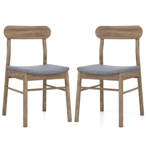 2pcs solid rubber wood - wood, dining