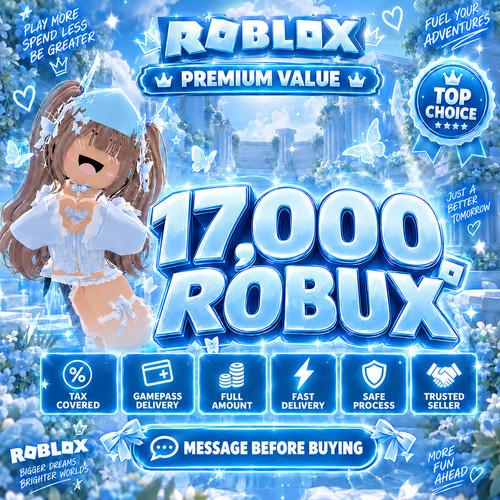 000 robux - ✅, 17,000