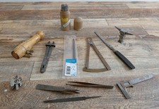 Unbranded Vintage Watchmaker Jewelers Tools Pliers Ring Clamp Holder Staking EB