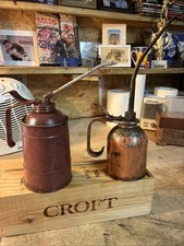 Two Vintage Oil Cans Working Order Cans Oil Vintage Pair Oil Cans Look 1960 Era