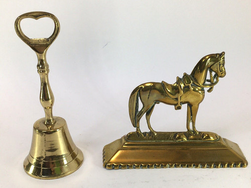Vintage solid brass dinner - brass,