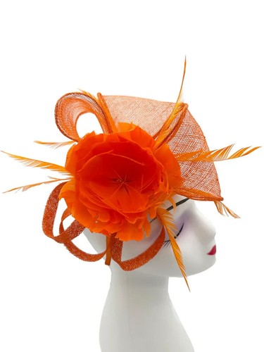 Feather flower hair hat - feather,