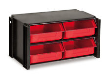 4 Drawer Dust Resistant Small Parts Storage Organiser Unit Bin Container Tote