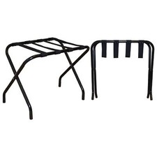 2x Folding Metal Luggage Rack Home Bedroom Suitcase Travel Storage Stand Black