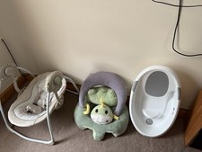 Baby Swing, plush chair, small nursing pillow and bath tub! 