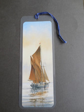 Vintage Art BOOKMARK THAMES BARGE Hockin & Roberts John Watson Painting Maritime