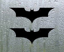 2x Batman Logo Symbol Decal Superhero Car Camper Van Sticker Black 100x35mm
