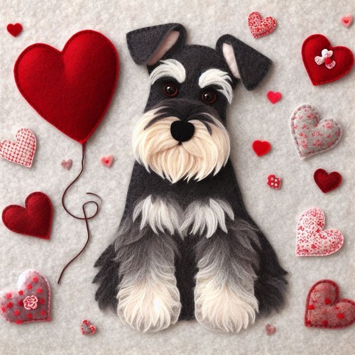 Luxury schnauzer birthday card - luxury,