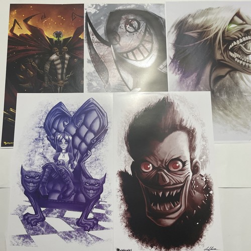 Lot comic book art prints - book,