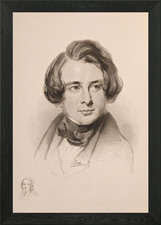 Charles Dickens sketch Framed