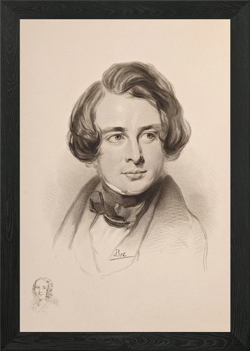 Charles dickens sketch framed - charles,