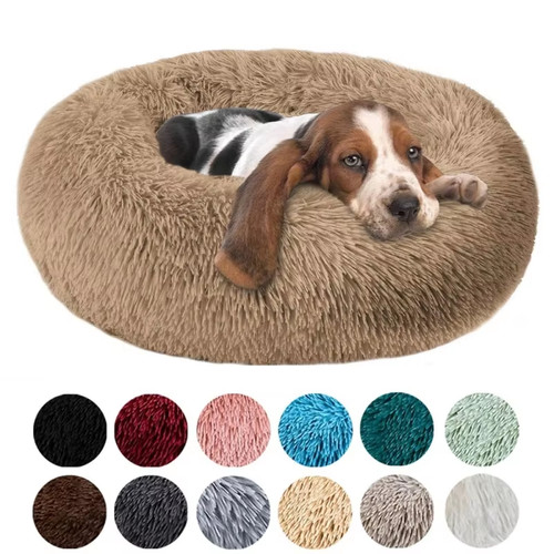 Round plush cat bed - cat, warm