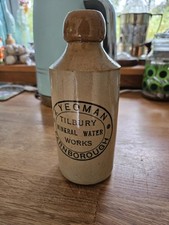 Yeoman Tilbury Mineral Water Works Farnborough Ginger Beer Bottle Stoneware
