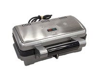 CUISINART Sandwich Maker 1000W Non Stick Plates Removable Easy Clean Silver -S30