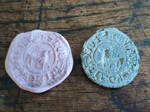Medieval lead seal - medieval, matrix