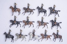 Job Lot 13 Vintage Britains Lead Soldiers on Horseback - Hussars? (CS8)