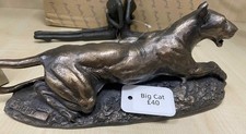  Big Cat Ready to Pounce David Geenty Cold Cast Bronze - NEW/BOXED